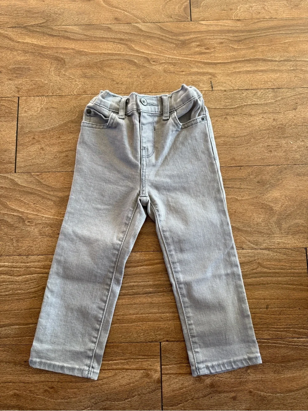 Kids Slim Straight Light Gray Jeans